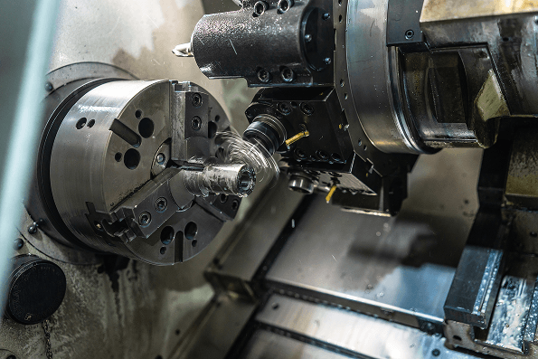CNC Lathe Machine in a Factory